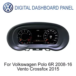 Prelingcar 9-inčni LCD digitalni instrument tabla, prednji pogled za VW Polo 6R 2008–2016, Vento i CrossFox 2015