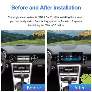 Nadogradite svoju Mercedes SLK W171 Android glavnu jedinicu za modele 2008–2011 NTG4.5 s 8-jezgrenim procesorom, 4+64 GB ili 6+128 GB, 12,3″ IPS ekranom, DSP-om, bežičnim CarPlay-om i Android Auto.