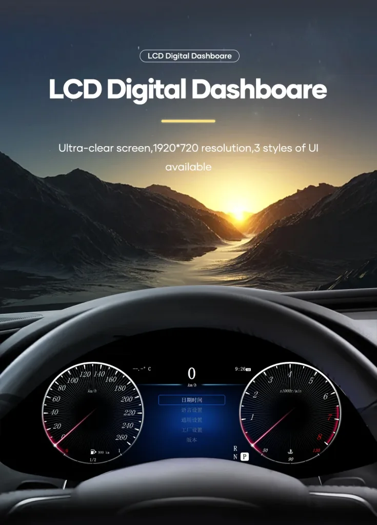 Mercedes ML GL digitalna instrument tabla 2005–2010 | 12,3″ CarPlay, Android Auto