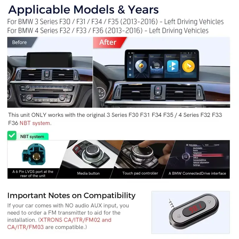 BMW F30 NBT EVO Android jedinica