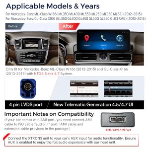 Mercedes-Benz GLE Android glavna jedinica