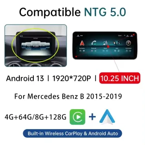 Android glavna jedinica za Mercedes B-Class 2012–2018 | CarPlay DSP
