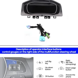 Volkswagen Tiguan Digital Instrument Cluster 2009–2017 12.3 inch zadnji konektori i priključci za ožičenje