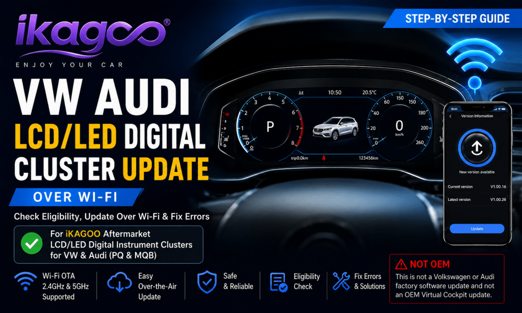 Ažuriranje VW Audi LCD/LED digitalne instrument table