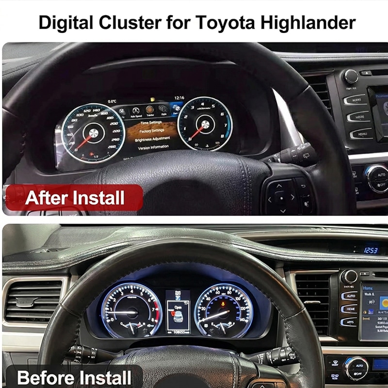 Nadogradnja instrument table Toyota Highlander 2015-2019