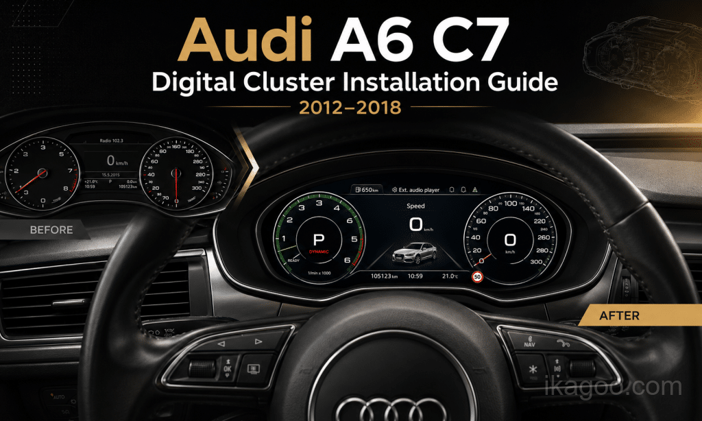 Kako instalirati digitalnu instrument tablu za Audi A6 C7 (2012-2018)