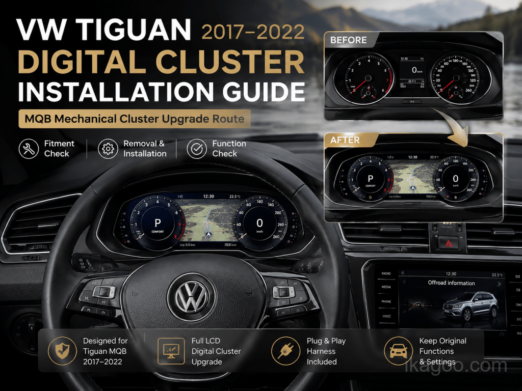Volkswagen Tiguan MQB Vodič za instalaciju digitalnog instrument klastera (2017-2022)